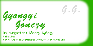 gyongyi gonczy business card