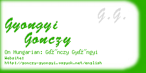 gyongyi gonczy business card